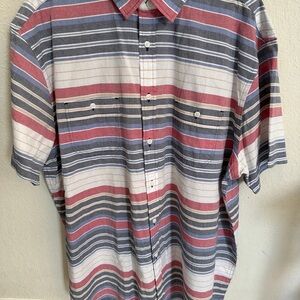 Roundtree & Yorke Multicolor Striped Casual Shirt
